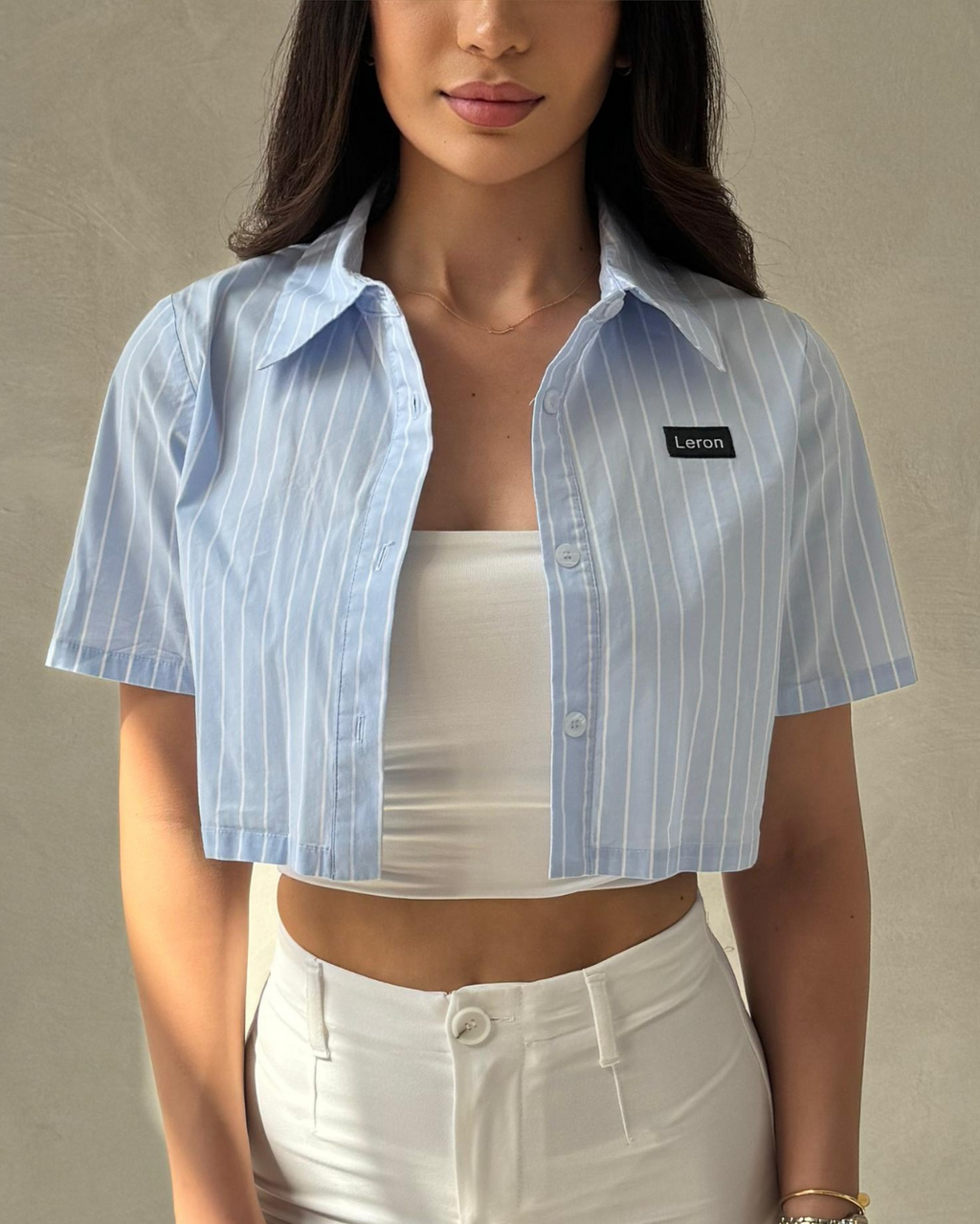 Azure Stripe Blouse