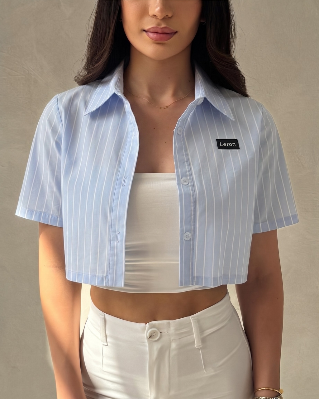 Azure Stripe Blouse