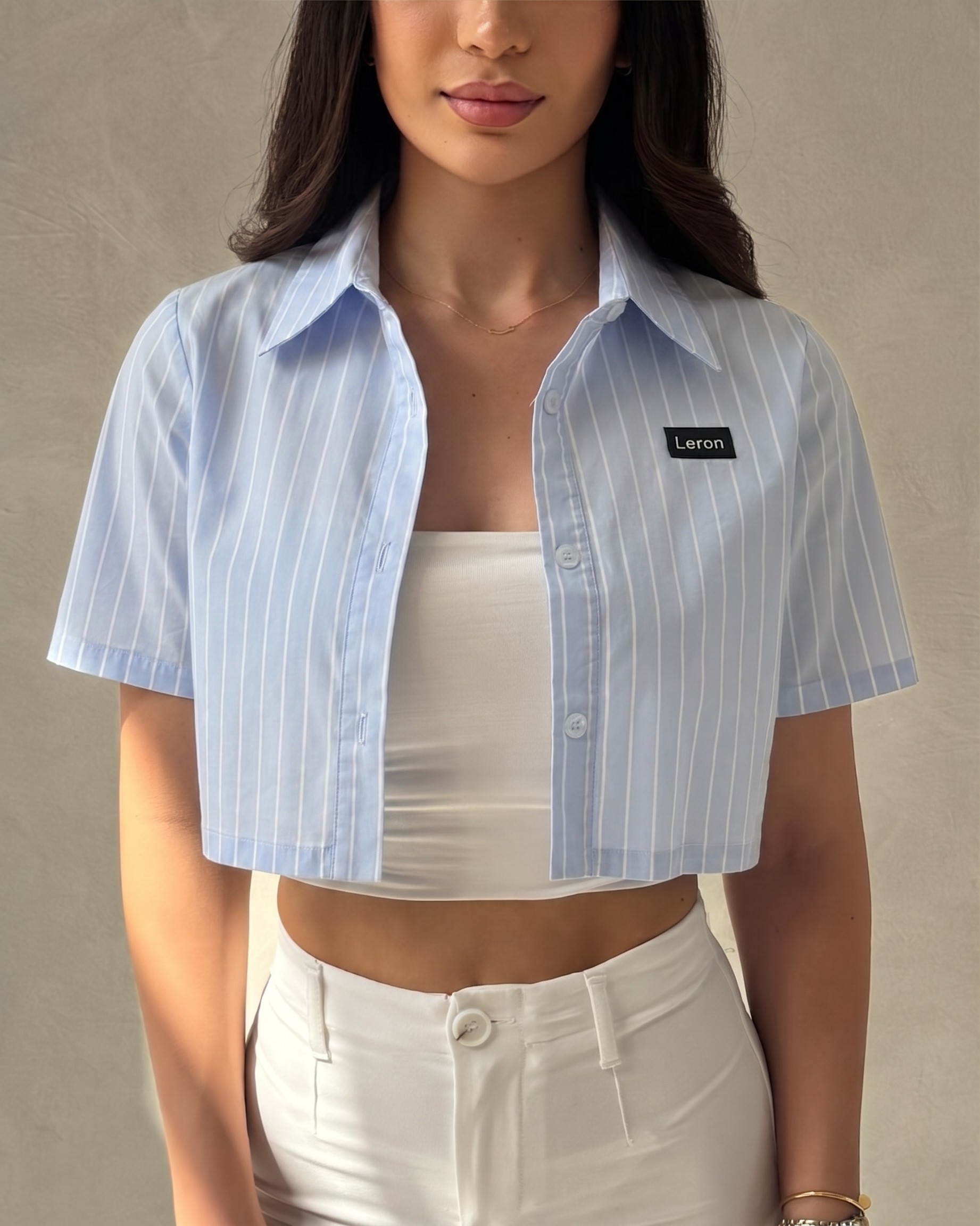 Azure Stripe Blouse